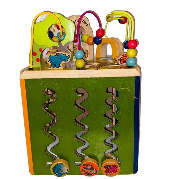 Zany Zoo  Wooden Activity Cube by B. Toys - Picture 9 of 16